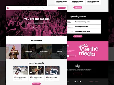 You Are The Media blog event homepage media pink podcast