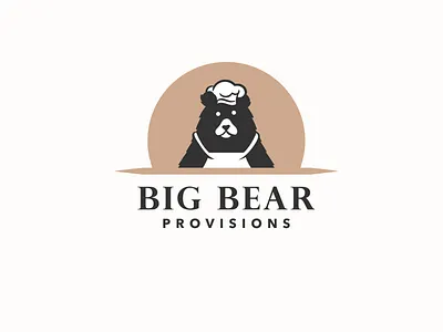 Big Bear Provisions adobe illustrator bear big chef illustration logo small business