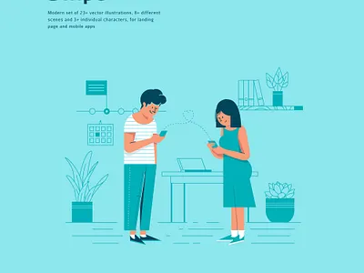 Swipe Illustrations app illustration business character design girl green hero image illustrations illustrator illustrator design man scene generator scenes stories web illustration