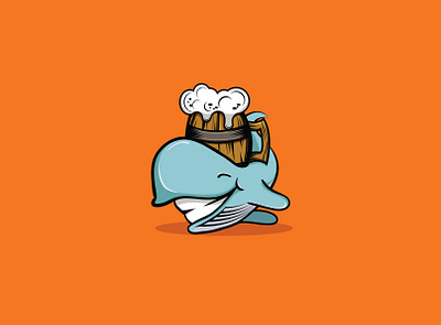 happy whale adobe illustrator ale beer blue whale cartoon happy illustration mascot smile whale