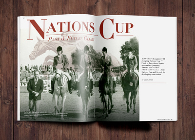 Nations Cup Feature equestrian magazine publication design publications spreads