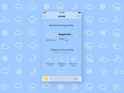 Daily UI Challenge 37: Weather 100 day challenge calm dailyui design minimal ui weather