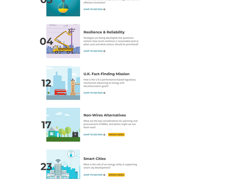 Issue Directory Landing Page blue clean colorful desktop directory energy flat illustration landing page list minimal modern simple tiles