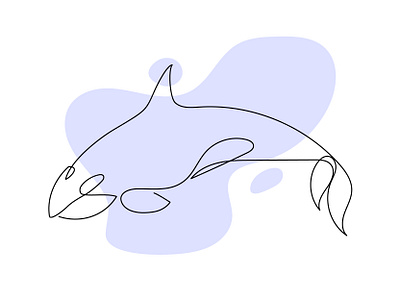 Weekly Warm-up #4: Single line killer whale icon adobe illustrator cc animal icon black and white design challenge dribbble dribbbleweeklywarmup flat icon icon design illustration killer whale minimal mono line single line vector warm up whale whale logo