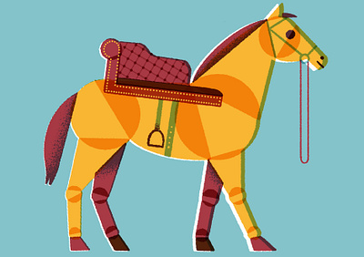 Horse riding concept illustration illustration magazine illustration