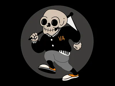 Put me in coach I’m dead skull baseball variable vector