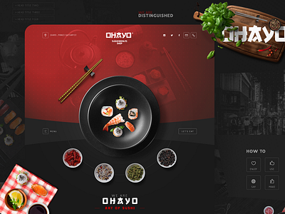 🍣OHAYO FOOD - Landing page animation creative design food homepage inspiration interface japan japanese japanese art japanese food landing landing page sushi ui ui design ux web web design website