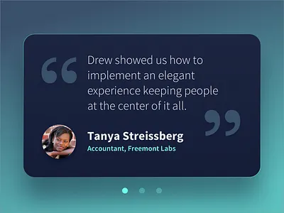 Testimonial - Day 039 card daily ui 039 dailyui testimonial