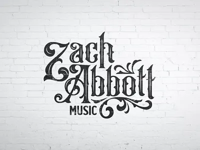 Zach Abbott Music design letting logo music type typeography wordmark