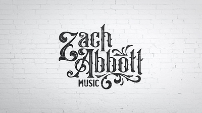 Zach Abbott Music design letting logo music type typeography wordmark