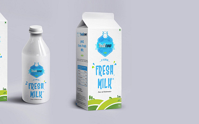 Indicow - Fresh Milk branding concept designing design graphic designer illustration logo packaging photoshop