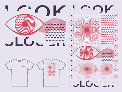 Eyewave abstract design eye eyes flat illustrator logo look purple tshirt vectors waves