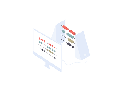Machine learning models automate accounting abacus accounting design icons illustration machine learning