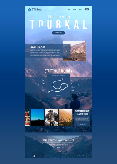Mountain landing page - #dailyui 003 daily ui dailyui landing page landingpage mountain ui ux web
