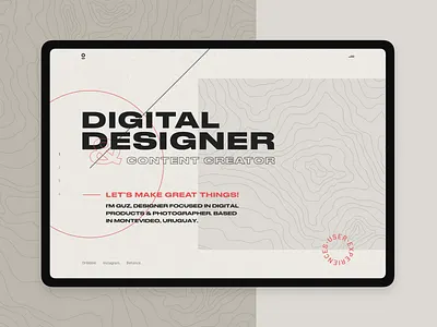 Hero Landing - Designer branding designer digital grotesk grotesque hero landing minimal patterns typogaphy ui userinterface