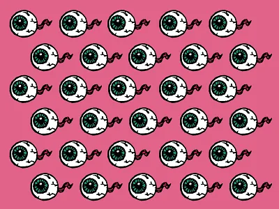 Eyes design flat illustration hand drawn icon illustration pattern vector
