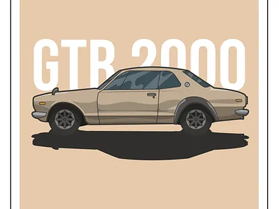 Nissan Skyline GTR 2000 abstract abstract art abstract design abstraction architechture flat icon modern symmetric symmetrical symmetry