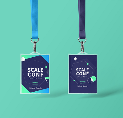 ScaleConf Badges badge branding concept conference conference badge design lanyards logo logodesign scaleconf software software conference tech tech conference