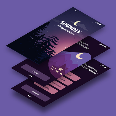 Sleep Assistant & Tracker adobe photoshop adobe xd ai app design design interface design mobile mobile ui sleep sleep tracker smart assistant ui design uiux