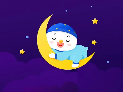 Hachu sleep 2d art art be quiet characterdesign design hachu hachu illustration moon night sleep star 图标 插图