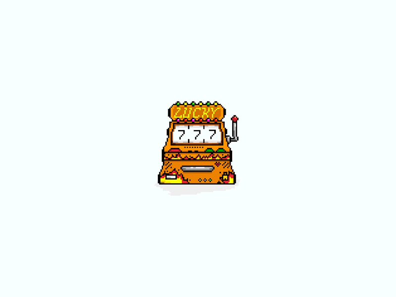 Pixel slot machine animation fire photoshop pixel