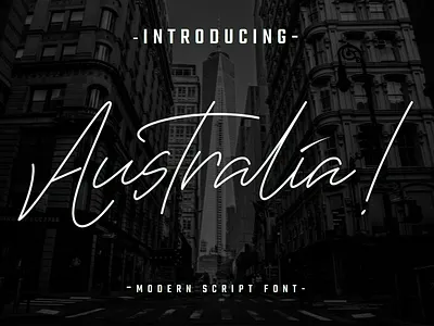 Australia Font australia font script font signature typography