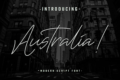 Australia Font australia font script font signature typography