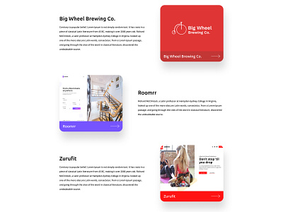 Design Agency Landing Page Portfolio Section clean design flat landingpage logo typography ui web webdesign website