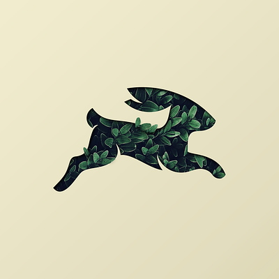 Directus — Earth Day 3d branding bunny cms depth directus earth fast hare leaves logo mask minimal nature open source paper rabbit run running simple