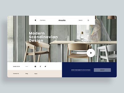 Furniture Website branding design furniture furniture design furniture store identity minimal typography ui web web design landing page website