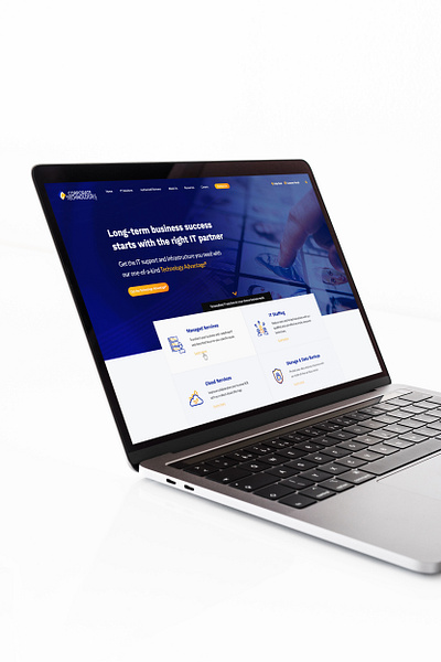 Corporate Technologies | Web Design blue cards ui cloud services corporate corporate design design hero image it it staffing minneapolis minneapolis minnesota mn orange technologies ui design visual design web web design web designer website website design