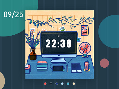 My workbench design designer illustration imac