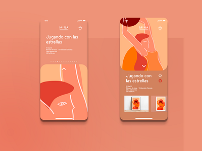 App Mina - 2 android app art artist design ecommerce illustration ios ui ux uxui