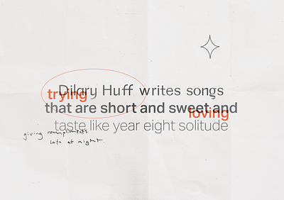 Dilary Huff Postcard graphic design layout music postcard soundcloud typogaphy