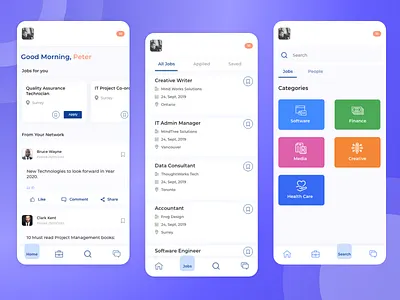 Job Portal Page UI design job listing job portal job search mobile ui ux