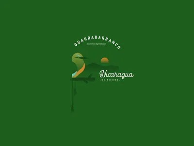 Guardabarranco bird bird icon bird illustration bird logo birds flat illustration gradient green logo minimal nicaragua weekly challenge weekly warm up