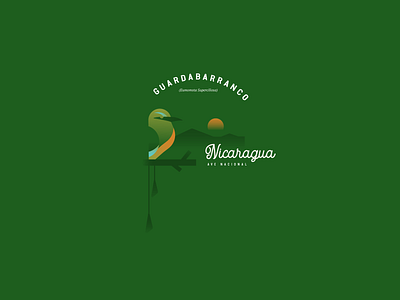 Guardabarranco bird bird icon bird illustration bird logo birds flat illustration gradient green logo minimal nicaragua weekly challenge weekly warm up