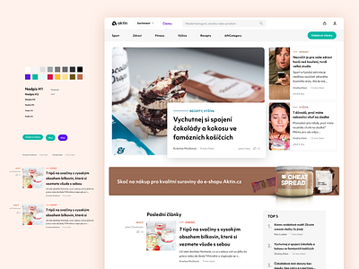 Articles page for Aktin.cz with Figma source articles figma open source styleguide symbols ui web