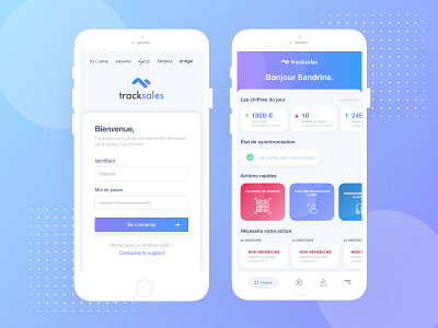 App IOS - Tracksales 1/3 app design application design branding dashboard app dashboard ui design gradient color gradient design ios app login design login page logo onboarding ui sales sales dashboard tracking app ui ui design ux design