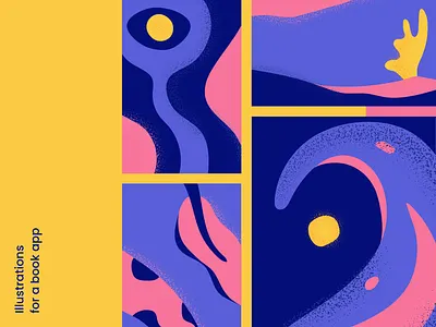 Abstract book covers abstraction blue book covers illustration pink texture ui vector web illustration yellow