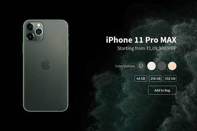 iPhone 11 pro Max design ui web