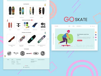 SKATEBOARD SHOP WEB DESIGN branding chennai chennaidesigners design e commerce e commerce website illustration shopping app skateboard ui uidesign ux web design website website design