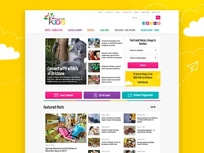Kids - Website Design baby blog child children colors design events fun kids playground style teens toys ui ux web