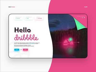 Hello Dribbble! design graphic hello hello dribbble hellodribbble ui web webdesign website