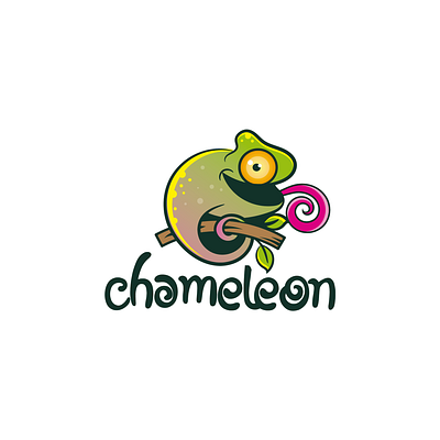 Chameleon animal branding cartoon chameleon character colorful creative cute design illustration logo