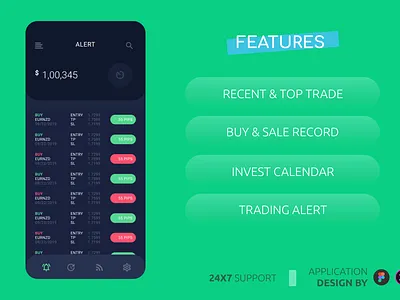 Forex Trade alert Ui Design adobe xd application design figma figmadesign trade trade app trade ui design trade ui desing tradeshow ui ux design uidesign uiux uiux design