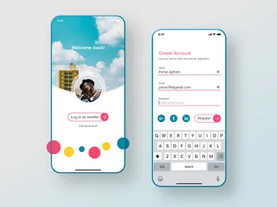 Sign up screen app create account dailyui form ios log in login mobile sign sign up signup ui user interface ux