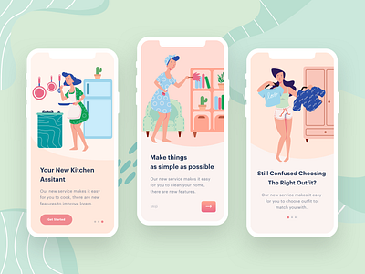 Women s Activities Mobile Onboarding applications dashboard flat graphic header icon illustration landing landing page marketing mobile app design onboarding ui website