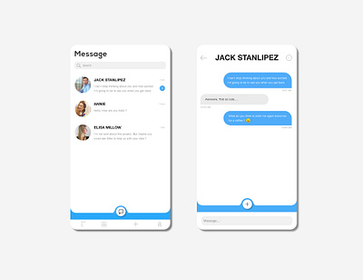 DailyUI 013 - Hint: Design a Direct Messaging app app design creative creative design dailyui design graphicdesign minimalist ui ui design uiux userexperience ux