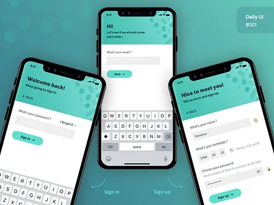Sign in / up form - Daily UI #001 001 app branding dailyui dailyui 001 dailyuichallenge design sign in signup typography ui ui ux ux